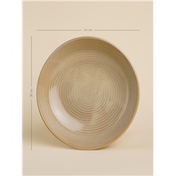 Тарелка глубокая SL Home «Песчаный бриз», 1.3 л, 26×24×6 см, фарфор, бежевая
