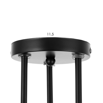 Люстра «Лагерта» 3хЕ27 40 Вт черный 53×53×13.5 см