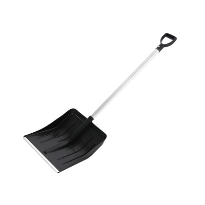 Лопата пластиковая, ковш 410×440 мм, с алюминиевой планкой, алюминиевый черенок с V-ручкой, «Метель»