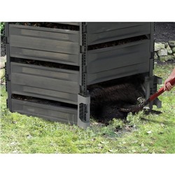 Компостер пластиковый, 800 л, 125 × 105 × 84 см, чёрный