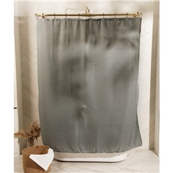 Штора для ванной «Олива», с люверсами, 180×180 см, полиэстер, серая