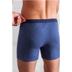 Трусы, набор - 2 штуки муж BeGood UMJ1204A Underwear темно-синий принт/синий меланж принт