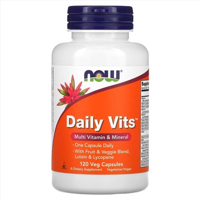 Now Foods, Daily Vits, 120 таблеток