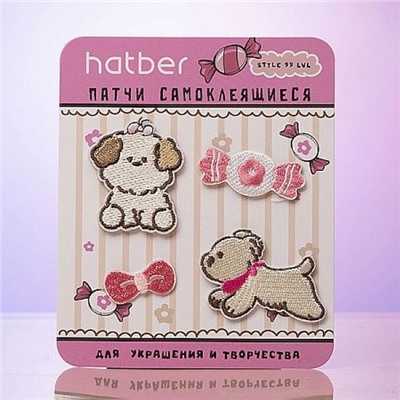 Декоративные наклейки самоклеящиеся (патчи) "Пушистая компания" в пак.с европодв. 093507 Хатбер
