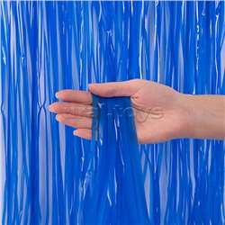 Занавес Дождик Сочный цвет, Синий, 100*200 см, 1 шт.