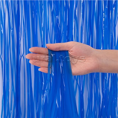 Занавес Дождик Сочный цвет, Синий, 100*200 см, 1 шт.