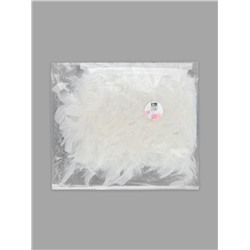 Перья индюка декоративные, на ленте, 13-17 см, 5±0.5 м, белые
