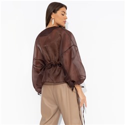 Жакет из полупрозрачной ткани, Вершина восхищения (коричневый)