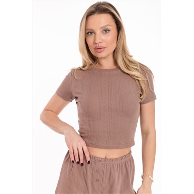 Футболка облегающая из рибаны М325433к