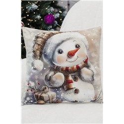 Наволочка декоративная новогодняя 2 шт 3D эффект велюр НАТАЛИ, 1221263
