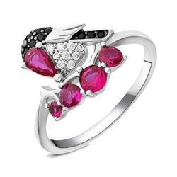 Кольцо, синт.рубин, BY-5835