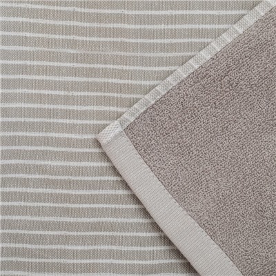 Полотенце двухстороннее "Этель" Амалия серый 70х140 см, 380 г/м2, 100% хлопок