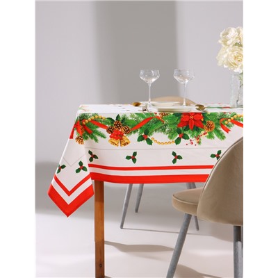 Скатерть новогодняя «Этель. Рождественский балл», 150×220 см, 100% хлопок
