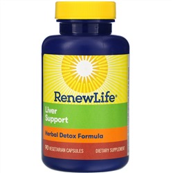 Renew Life, Extra Care, поддержка печени, растительный препарат для детоксикации, 90 растительных капсул