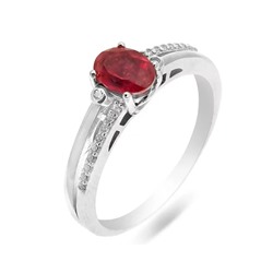 Кольцо из серебра рубин корунд, SL-RIC99