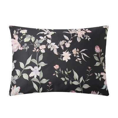 Комплект наволочек «Этель» Black flowers, 50×70 см, 2 шт., мако-сатин, хлопок 100%