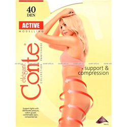 Капроновые колготки Conte ACTIVE 40 корректирующие черные