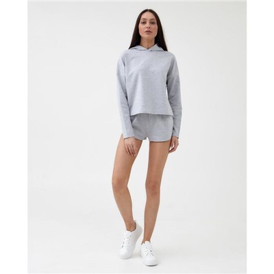 Костюм женский (толстовка, шорты) MIST, размер 48-50, серый