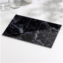 Разделочная доска «Черный мрамор», 20×30 см