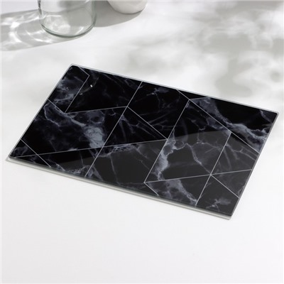 Разделочная доска «Черный мрамор», 20×30 см