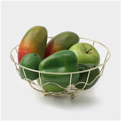 Фруктовница Доляна «Солнце», 23×23×9 см, золотой