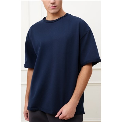 Мужская футболка оверсайз из футера двухнитки Happyfox