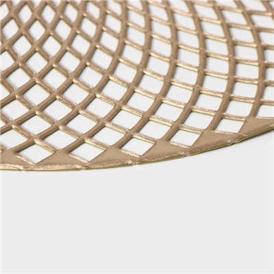 Салфетки сервировочные на стол Доляна «Вира», 4 шт., d=38 см, золотые