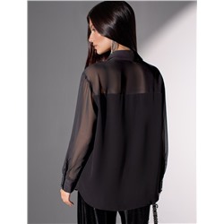 Блузка полупрозрачная из креп шифона