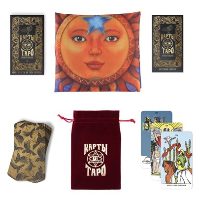 Таро «Универсальное», 78 карт (6×11 см), мешочек (12×19 см), скатерть (50×50 см), 16+