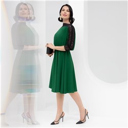 Платье, Парижский десерт (изумруд, с ремешком)