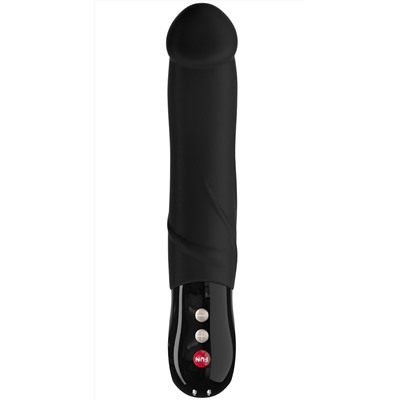 Чёрный вибратор Big Boss Black Line - 23,5 см.