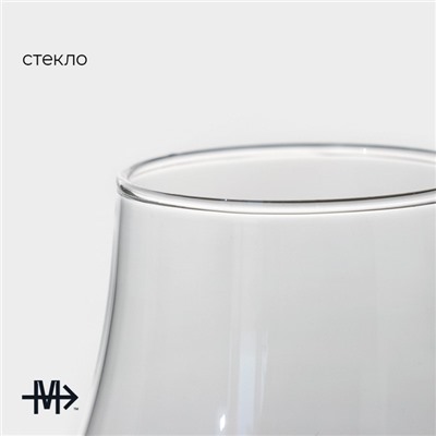 Бокал для вина Magistro «Forma. Пантера», 300 мл, с трубочкой, стекло, прозрачный