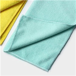 Салфетки универсальные Доляна, 220 г/м², 5 шт, 30×30 см, микрофибра, с оверлоком, МИКС