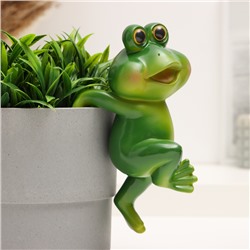 Фигурка для флорариума TAKE IT EASY «Лягушка Бряк», декор на кашпо, 10×8×19 см