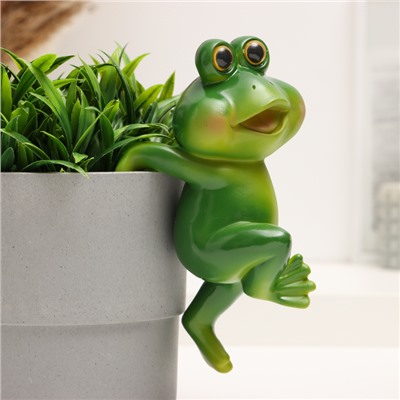 Фигурка для флорариума TAKE IT EASY «Лягушка Бряк», декор на кашпо, 10×8×19 см