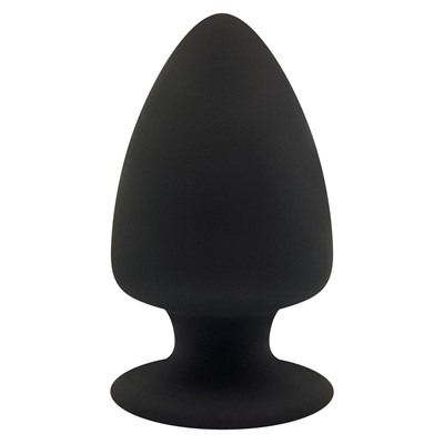 Черная анальная втулка Premium Silicone Plug M - 11 см.