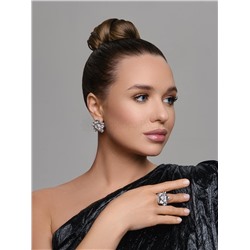 Кольцо женское из серебра родированное 925 пробы К50101