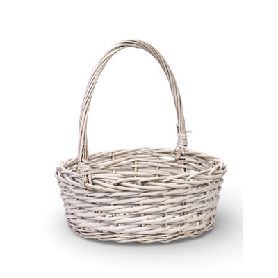 Корзина плетёная для хранения Kask, из лозы, с ручкой, белая, набор 5 шт.