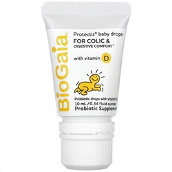 BioGaia, ProTectis, детские капли, для колик и пищеварения, с витамином D, 10 мл (0,34 жидкой унции)
