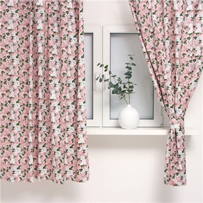 Шторы для кухни «Этель. Попугай» 149×180 см - 2 шт., подхваты - 2 шт.