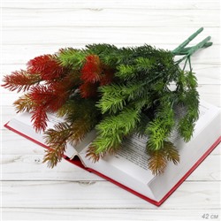 Елка ветка искусственная 42 см 7 веток / AB4192-7P /уп 2/250/1000/Новый год (Оранжевый)