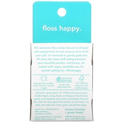 Hello, White Floss, Natural Peppermint Flavor, 54.6 yds (50 meters)