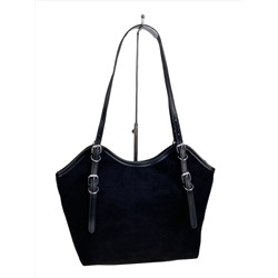 Женская сумка из искусственной замши, цвет черный