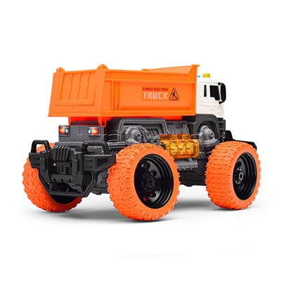 Машина "Мега самосвал" 1:16 (свет, звук) в коробке (цвет оранжевый)