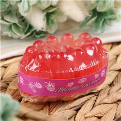 Мыло массажное с люффой «Малина/Ежевика« 100 г »Добропаровъ» розовый