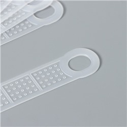 Накладки силиконовые для плечиков, антискользящие, набор 10 шт., 10×2.2 см, белые