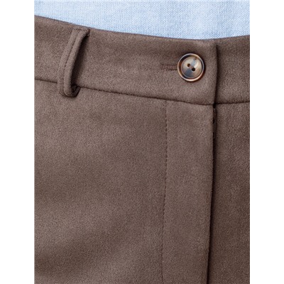 Прямы брюки из искусственной замши