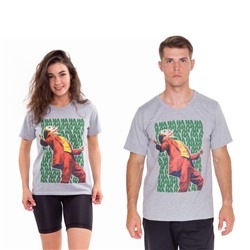 Футболка женская A HA HA, цвет светло-серый, размер 44