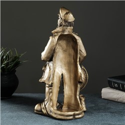 Подставка для бутылки «Капитан с глобусом», 35×22×18 см, под бронзу с позолотой