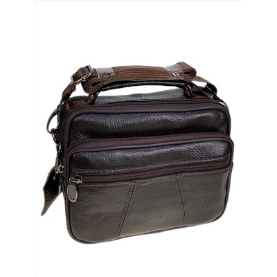 Сумка мужская из натуральной кожи, цвет коричневый
